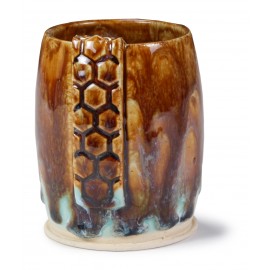 SW-150 Celadon Bloom Under SW-203 Root Beer Stoneware Combination